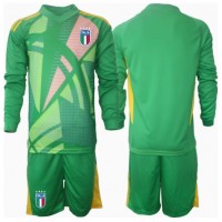 Camiseta Italia Portero Segunda Equipación Replica Eurocopa 2024 para niños mangas largas (+ Pantalones cortos)